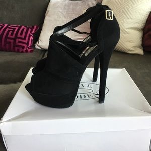 Steve Madden 6 inch black suede heels